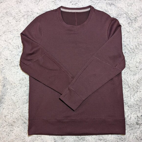 Lululemon Men's Long Sleeve Crew Stitch Shift Waffle Knit Long Sleeve Small - Picture 2 of 5